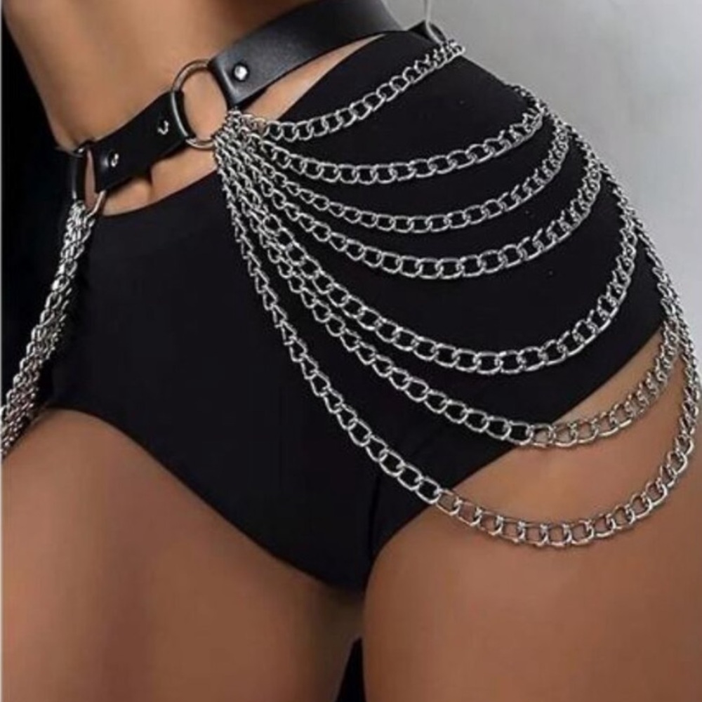 1pc Waist Leather Chain Belt, Fashion Apparel Accessory For Women *NEW*
